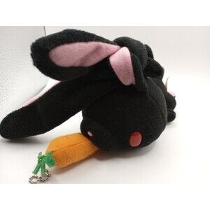 Chax-GP Gloomy All Purpose Rabbit Plush Mascot  Carrot Berry Black 6" Pull Hang
